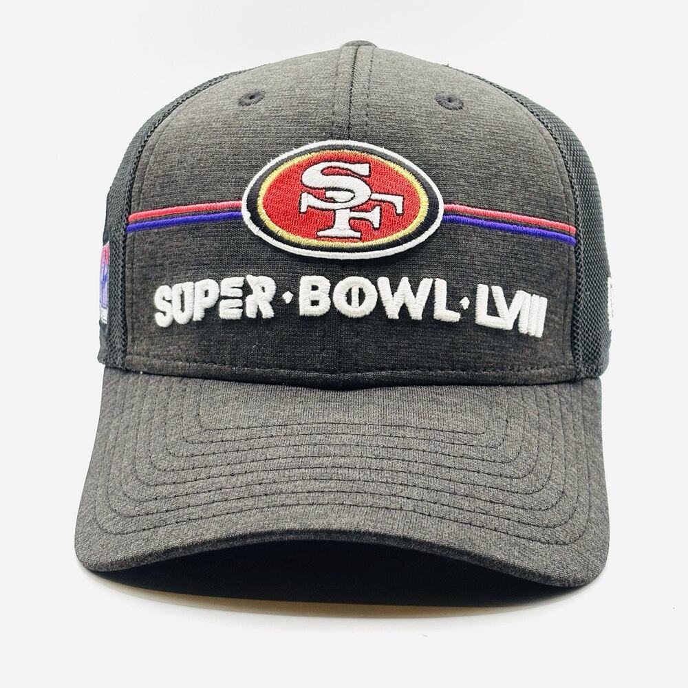San Francisco 49ers Hat Cap Super Bowl LVIII SnapBack Adjustable Mesh-Back OSFM